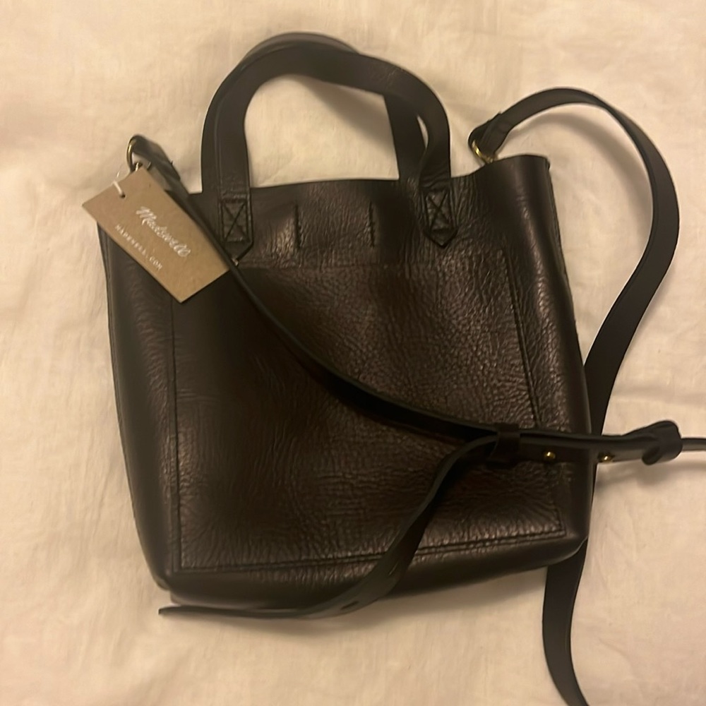 NWT Madewell Small Transport Crossbody in Black Leather